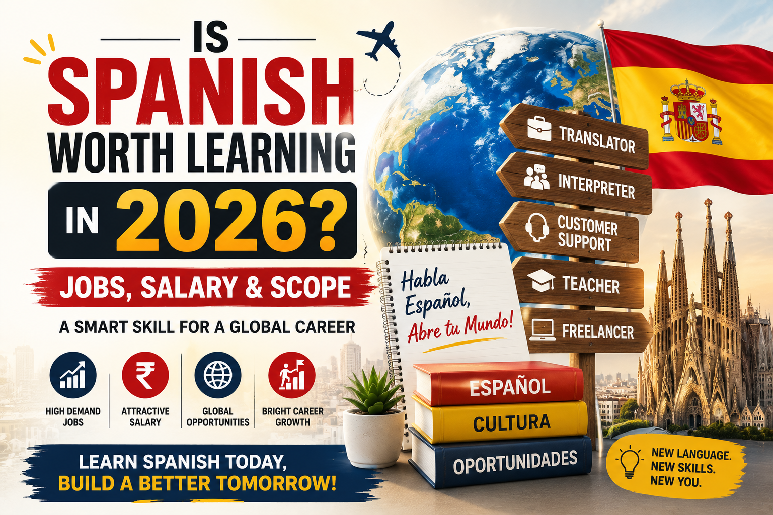Is Spanish Worth Learning in 2026? Jobs, Salary & Scope